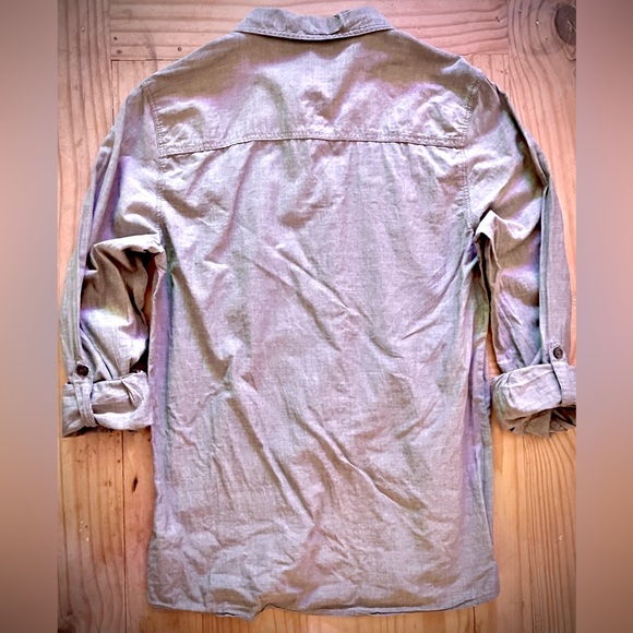 H&M Shirts Mens H M Divided Grey Long Sleeve Button Down Dress